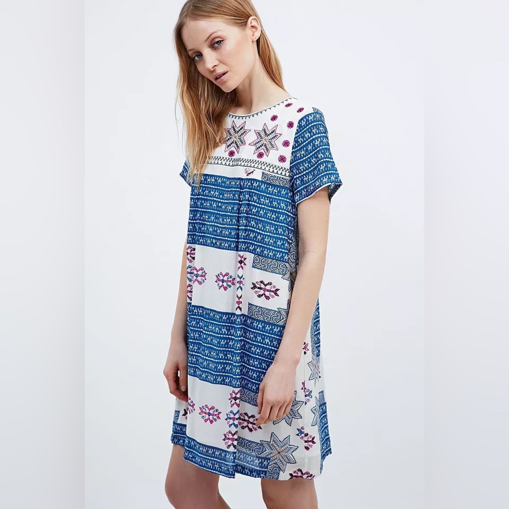 Little white lies L blue embroidered dress